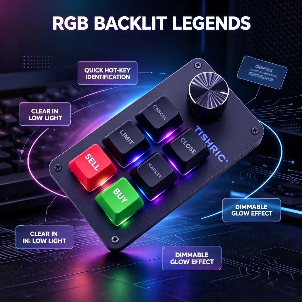 Clavier Mini RGB 6 Touches 1 Molette Programmable