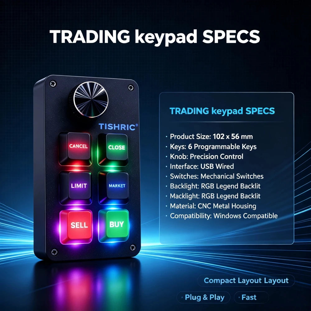 Clavier Mini RGB 6 Touches 1 Molette Programmable